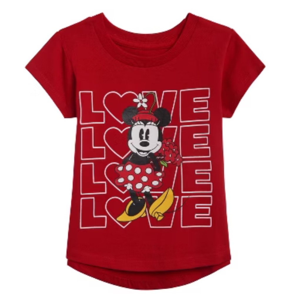 3/$13🌷 Girl’s Minnie Love Tee - Picture 1 of 4